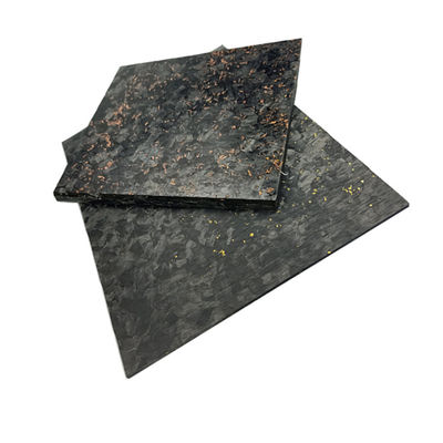 Hoja de fibra de carbono de mármol de alta resistencia 9 mm placa forjada con chopper de cobre rojo