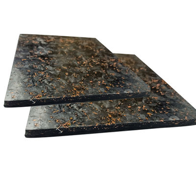 Hoja de fibra de carbono compuesta forjada con polvo de cobre y papel dorado