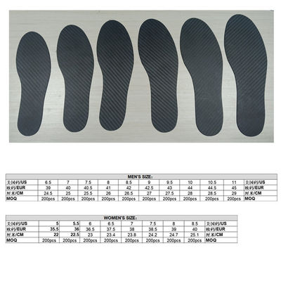 Encajadura de botas de trabajo personalizada en fibra de carbono de 1,2 mm Encajadura de moldeado termoestable para OEM ODM