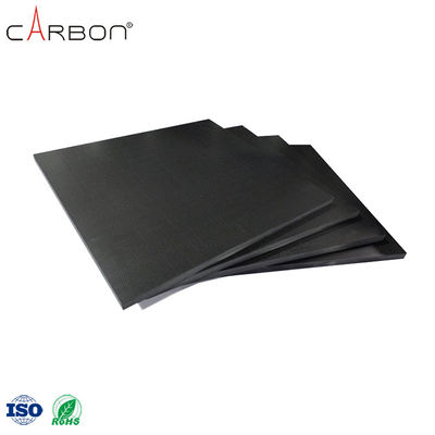Placa de chapa de fibra de carbono termoplástica de patrón 12K para soporte de arco en color negro