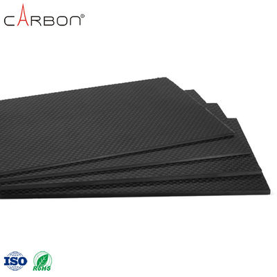 Placa de chapa de fibra de carbono termoplástica de patrón 12K para soporte de arco en color negro