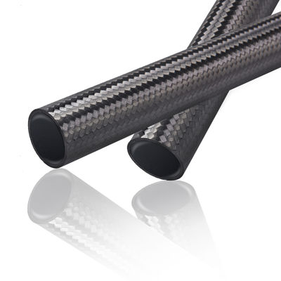 Campo de la aviación 100% tubo sólido de fibra de carbono 3K Twill tubo redondo para accesorios de drones