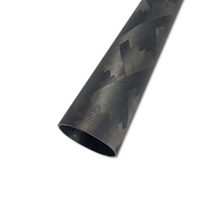 Tubo de escape de fibra de carbono de 3k filamentos heridos duradero y resistente al calor