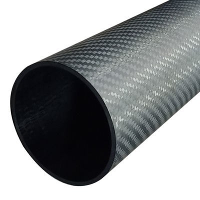 Tubo de fibra de carbono de patrón 3K para debajo de 120 ° C en acabado mate 180 mm 200 mm 230 mm