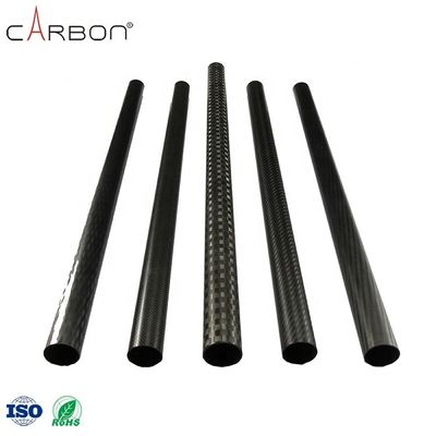 Tubo de fibra de carbono de 200 mm para zapatos deportivos Tejido de forma redonda Performance al aire libre duradera