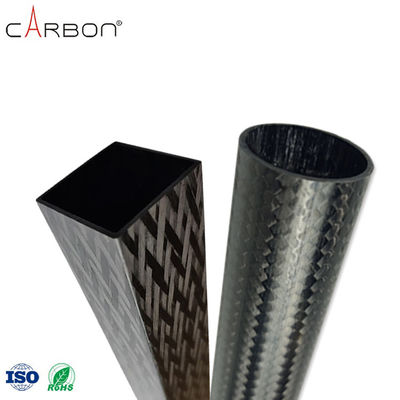 Contenido de H fuerte y duradero % 0,009% tubo de fibra de carbono para equipos de maquinaria deportiva
