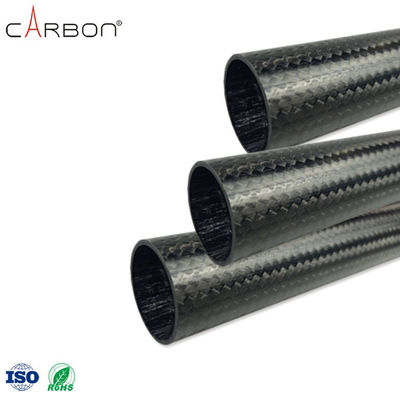 Contenido de H fuerte y duradero % 0,009% tubo de fibra de carbono para equipos de maquinaria deportiva