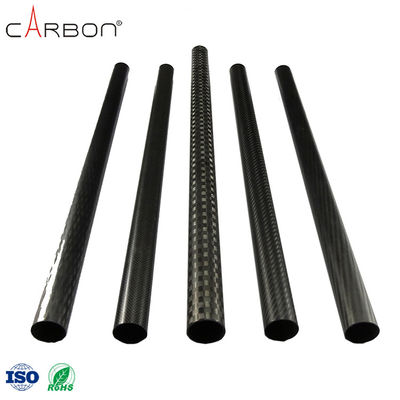 Tubo de fibra de carbono de camuflaje de color negro de alta resistencia con un contenido de N del 0,001%