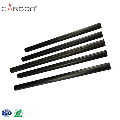 Tubo de fibra de carbono de camuflaje de color negro de alta resistencia con un contenido de N del 0,001%