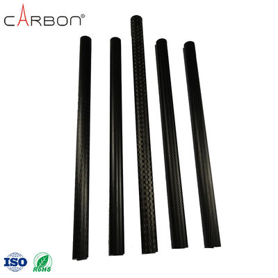 Tubo de fibra de carbono de camuflaje de color negro de alta resistencia con un contenido de N del 0,001%