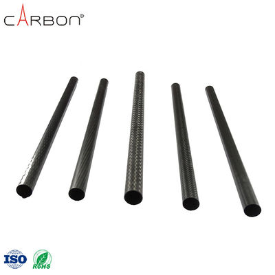 Tubo de fibra de carbono de camuflaje de color negro de alta resistencia con un contenido de N del 0,001%