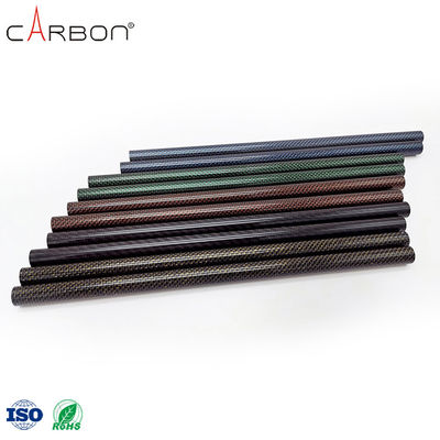 Detector de metales Tubo de fibra de carbono 3K en color rojo plateado azul o metálico