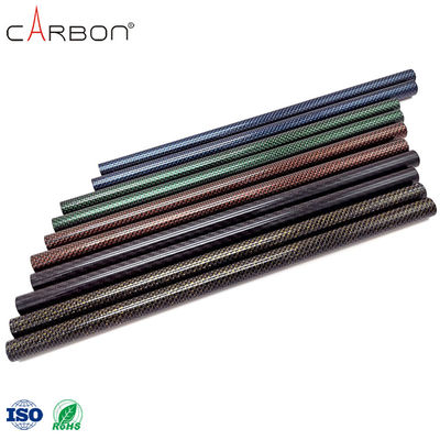 Detector de metales Tubo de fibra de carbono 3K en color rojo plateado azul o metálico