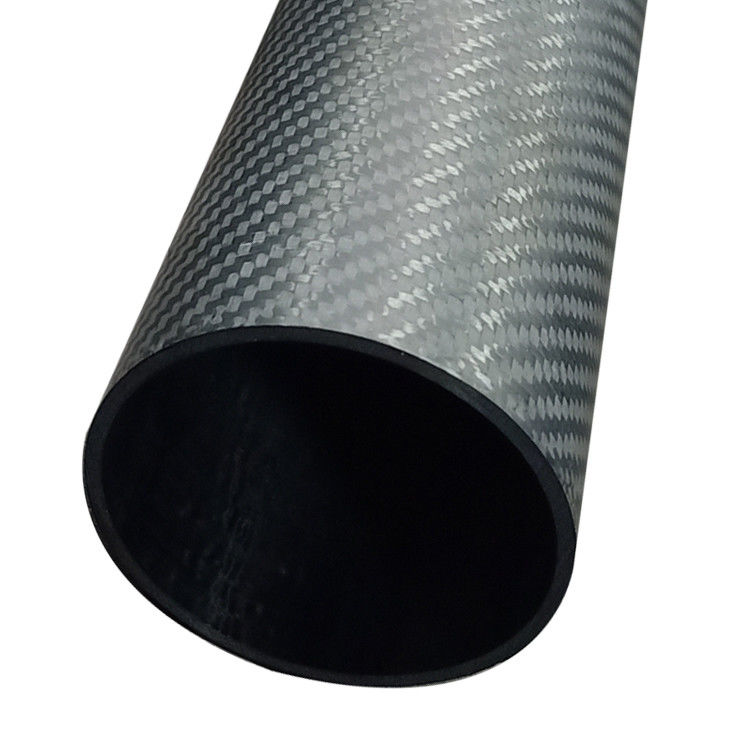 Tubo de fibra de carbono en tubo cónico de gran tamaño 80 mm 100 mm con 100% de contenido de carbono
