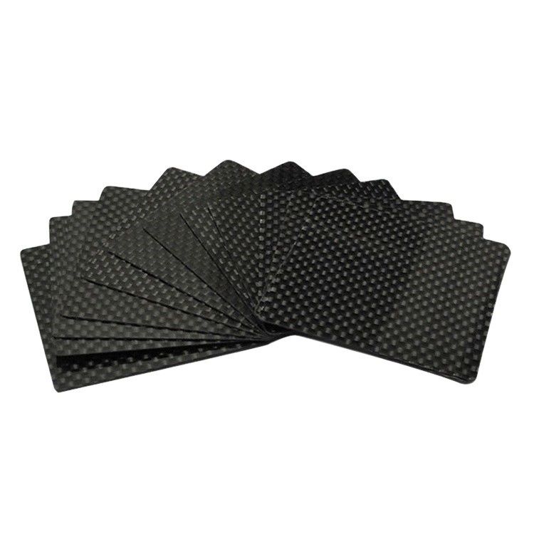 Placa de chapa de fibra de carbono termoplástica de patrón 12K para soporte de arco en color negro
