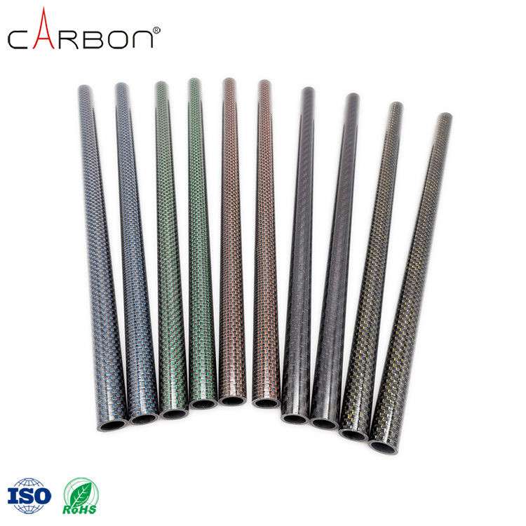 Tubo de fibra de carbono de camuflaje de color negro de alta resistencia con un contenido de N del 0,001%